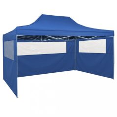 Kék összecsukható sátor 4 oldalfallal 3 x 4,5 m (42512)