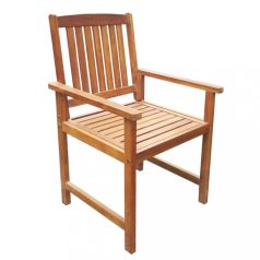 2 db barna tömör akácfa kerti szék (42626)