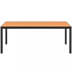   Barna alumínium és WPC kerti asztal 185 x 90 x 74 cm (42795)