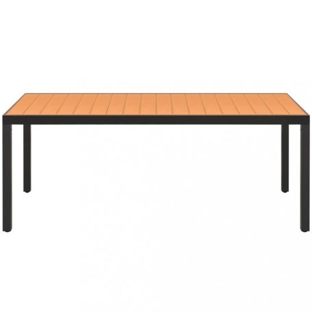 Barna alumínium és WPC kerti asztal 185 x 90 x 74 cm (42795)