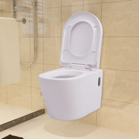 Falra szerelhető fehér kerámia WC rejtett öblítőtartállyal (274669)