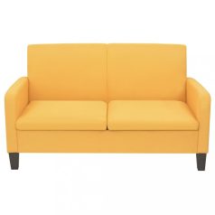 2 személyes sárga kanapé 135 x 65 x 76 cm (244710)