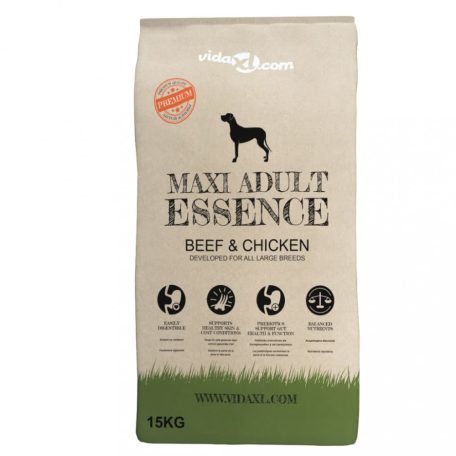 2 db „Maxi Adult Essence Beef & Chicken” prémium kutyatáp 30 kg (275193)