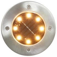   8 darab meleg fehér napelemes talajba szúrható LED-lámpa (44417)