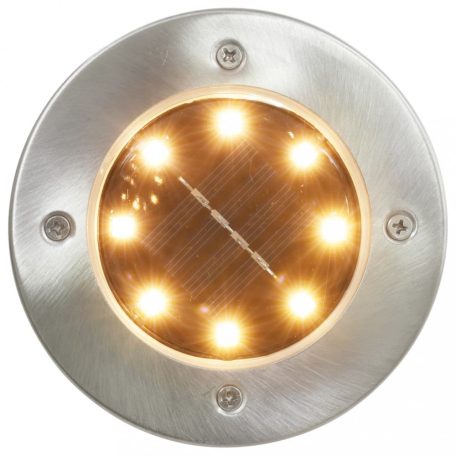 8 darab meleg fehér napelemes talajba szúrható LED-lámpa (44417)