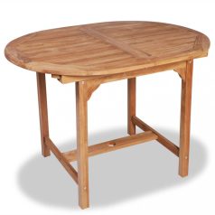  Tömör tíkfa kihúzható kerti asztal (110-160) x 80 x 75 cm (44684)