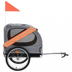   Narancssárga és szürke kutyaszállító kerékpár-utánfutó (91764)