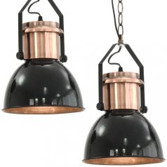 50868 ceiling lamp 2 pcs black round e27