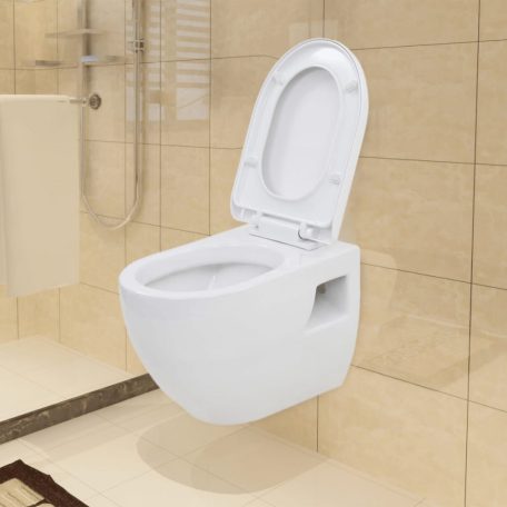 Falra szerelhető fehér kerámia WC rejtett öblítőtartállyal (275791)