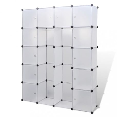 Moduláris szekrény 14 tárolórekesszel fehér 37 x 146 x 180,5 cm (240500)