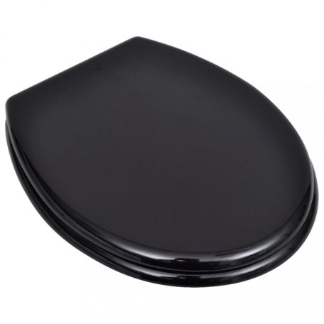 Egyszerű tervezésű fekete MDF WC-ülőke (140802)