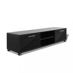   Magasfényű fekete TV-szekrény 120 x 40,3 x 34,7 cm (243042)