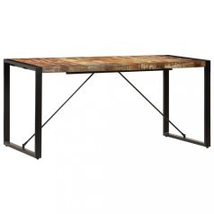   Tömör újrahasznosított fa étkezőasztal 160 x 80 x 75 cm (247418)
