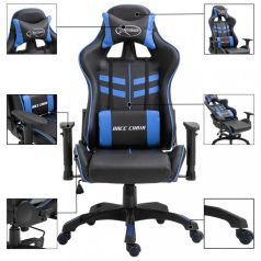 Kék műbőr gamer szék (20192)