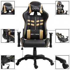 Aranyszínű műbőr gamer szék (20194)