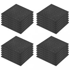   24 darab fekete esésvédő, ütéscsillapító gumilap 50 x 50 x 3 cm (276275)