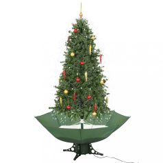   Zöld havazó karácsonyfa ernyő alakú talppal 190 cm (284337)