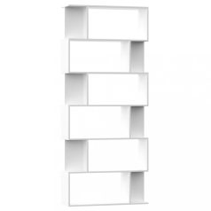   Fehér forgácslap könyvszekrény/térelválasztó 80x24x192 cm  (800090)