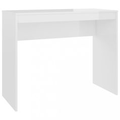   Magasfényű fehér forgácslap íróasztal 90 x 40 x 72 cm (800384)