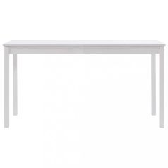 Fehér fenyőfa étkezőasztal 140 x 70 x 73 cm (283399)
