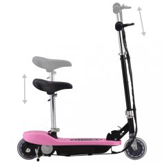 Rózsaszín elektromos roller üléssel 120 W (91958)