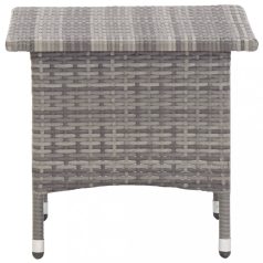 Szürke polyrattan teázóasztal 50 x 50 x 47 cm (46252)