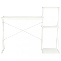 Fehér íróasztal polccal 116 x 50 x 93 cm (20287)