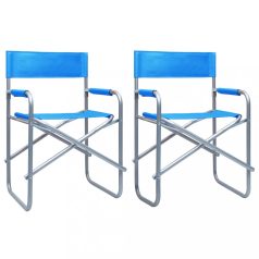 2 db kék acél rendezői szék (47917)