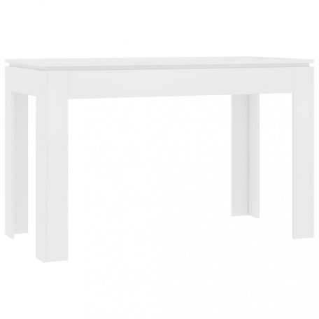 Fehér forgácslap étkezőasztal 120 x 60 x 76 cm (800756)