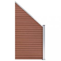 Barna WPC kerítéspanel 95 x (105-180) cm (49070)
