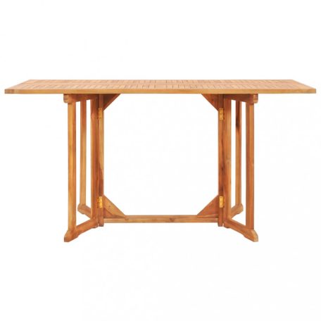Tömör tíkfa lehajtható lapú kerti asztal 150 x 90 x 75 cm (49000)