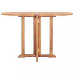   Tömör tíkfa lehajtható lapú kerti asztal 120 x 70 x 75 cm (49002)