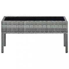 Szürke polyrattan kerti asztal 75 x 40 x 37 cm (45905)