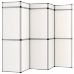   Fehér 15 paneles összecsukható kiállítófal 302 x 200 cm (51211)
