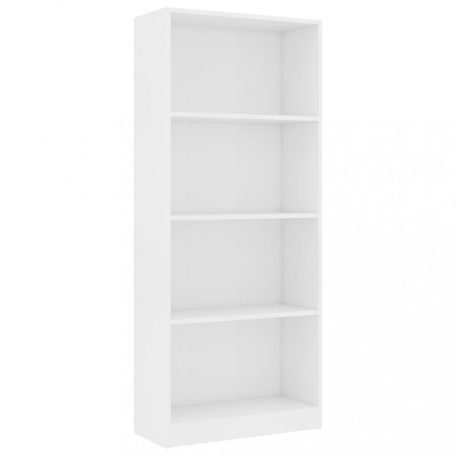 4-szintes fehér forgácslap könyvszekrény 60 x 24 x 142 cm (800873)