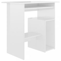   Magasfényű fehér forgácslap íróasztal 80 x 45 x 74 cm (801370)