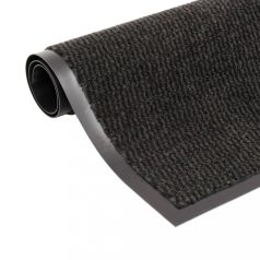   2 db fekete négyszögletes bolyhos szennyfogó szőnyeg 60 x 90 cm (3051606)