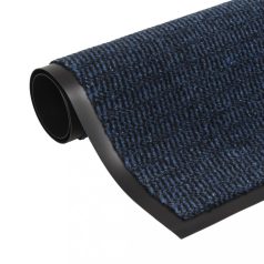   2 db kék négyszögletes bolyhos szennyfogó szőnyeg 80 x 120 cm (3051612)