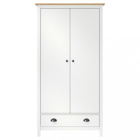 Fehér 2 ajtós fenyő ruhásszekrény Hill sorozat 89x50x170 cm (288950)