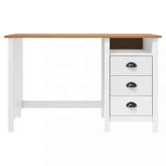  Tömör fenyőfa íróasztal 3 fiókkal Hill Range 120x50x74 cm (288998)