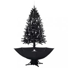   Fekete PVC havazó karácsonyfa ernyő alakú talppal 190 cm (289934)