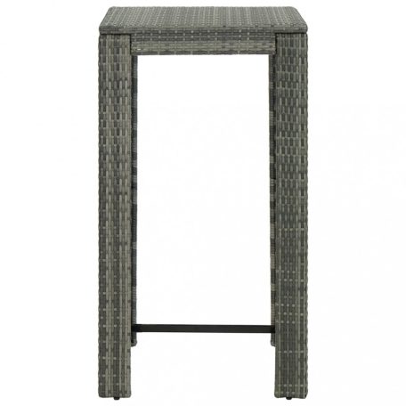 Szürke polyrattan kerti bárasztal 60,5 x 60,5 x 110,5 cm (45872)