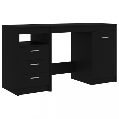 Fekete forgácslap íróasztal 140 x 50 x 76 cm (3054781)