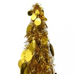   Aranyszínű összecsukható PET műkarácsonyfa 120 cm (320982)