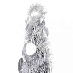   Ezüstszínű összecsukható PET műkarácsonyfa 120 cm (320991)