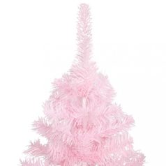 Rózsaszín PVC műkarácsonyfa állvánnyal 180 cm (320998)