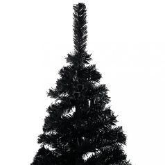 Fekete PVC műkarácsonyfa állvánnyal 150 cm (321000)