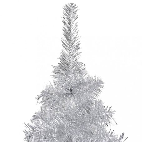 Ezüstszínű PET műkarácsonyfa állvánnyal 180 cm (321013)