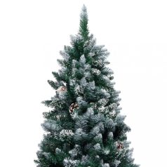   Műkarácsonyfa fenyőtobozokkal és fehér hóval 150 cm (321015)