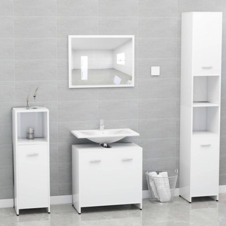 Fehér szerelt fa fürdőszobai bútorszett (802579)